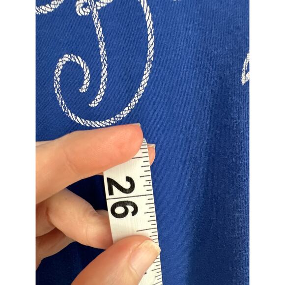 Brooks Brothers Shirt Mens Medium Blue Graphic Tee Nautical Rope Anchor Coastal - Picture 5 of 6